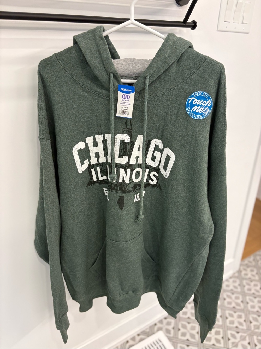 Green Chicago Illinois Crewneck Hoodie